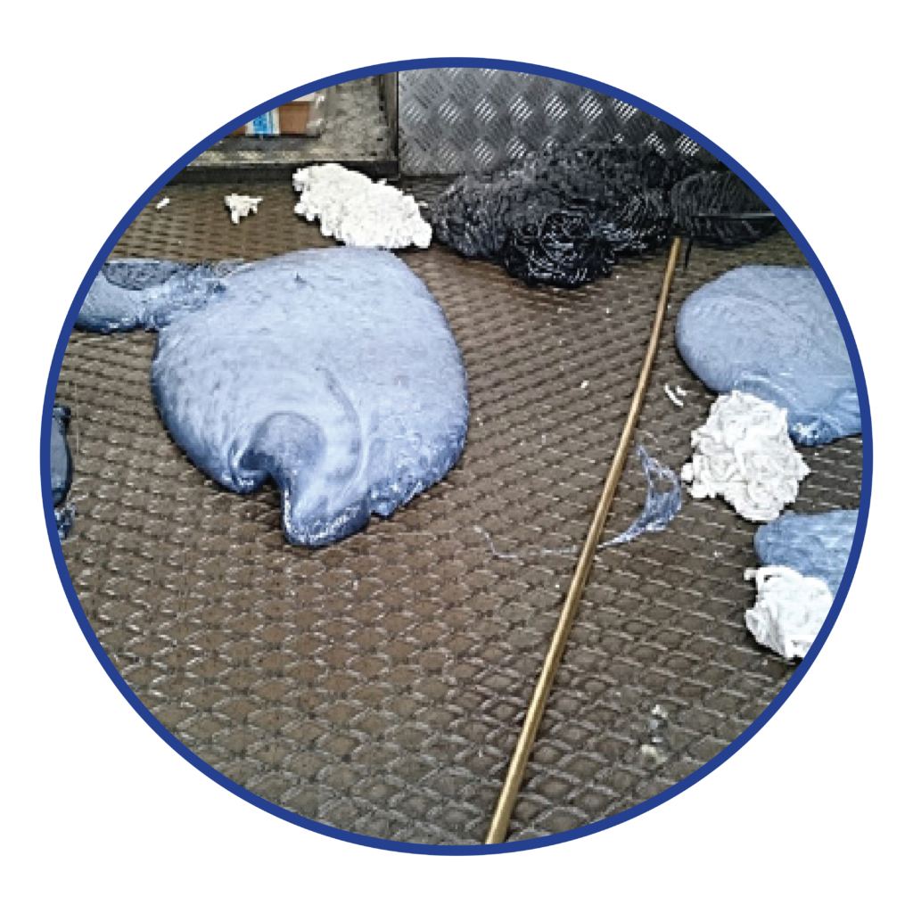 Black ABS Clear Blue PETG purge process