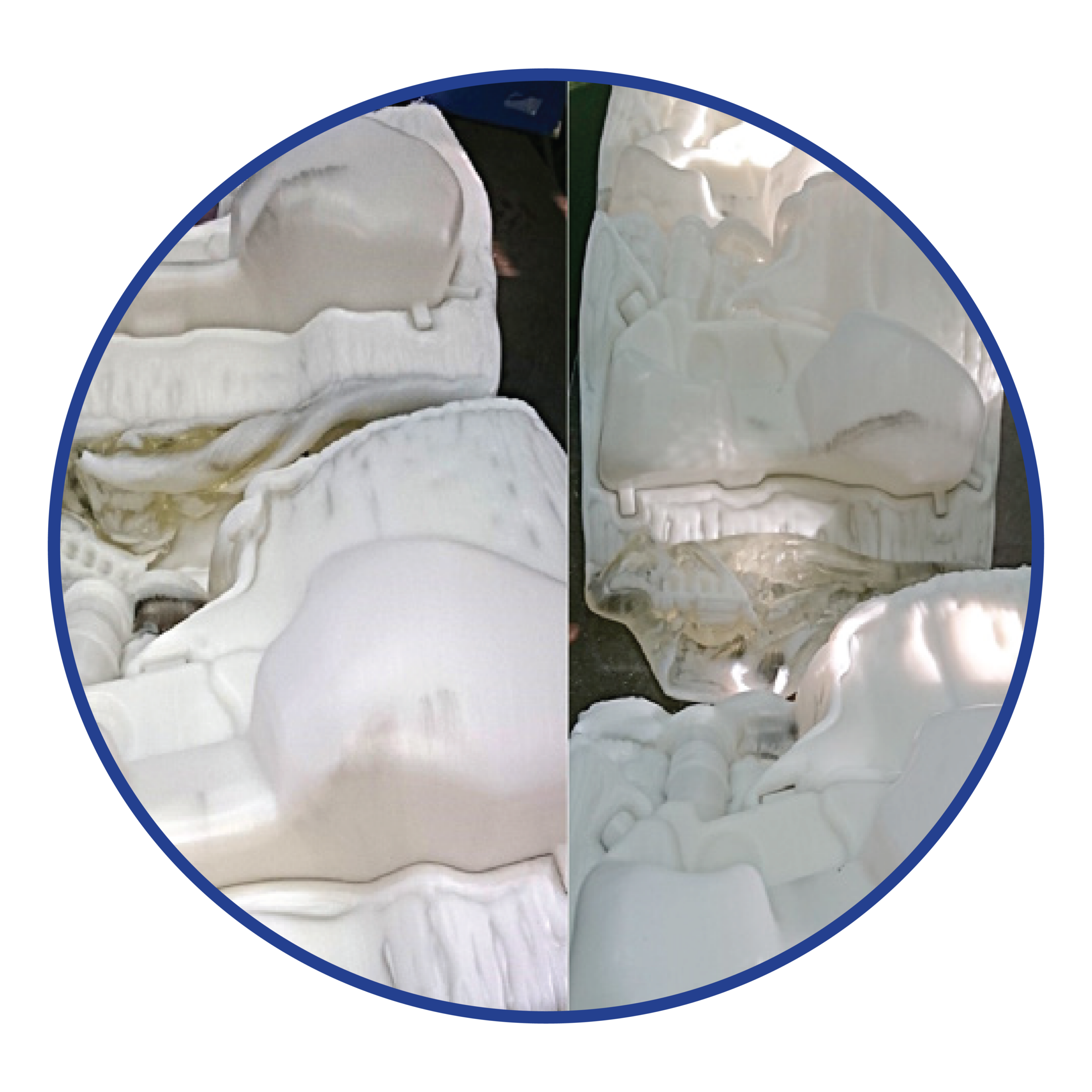 Black HDPE Natural HDPE purge process