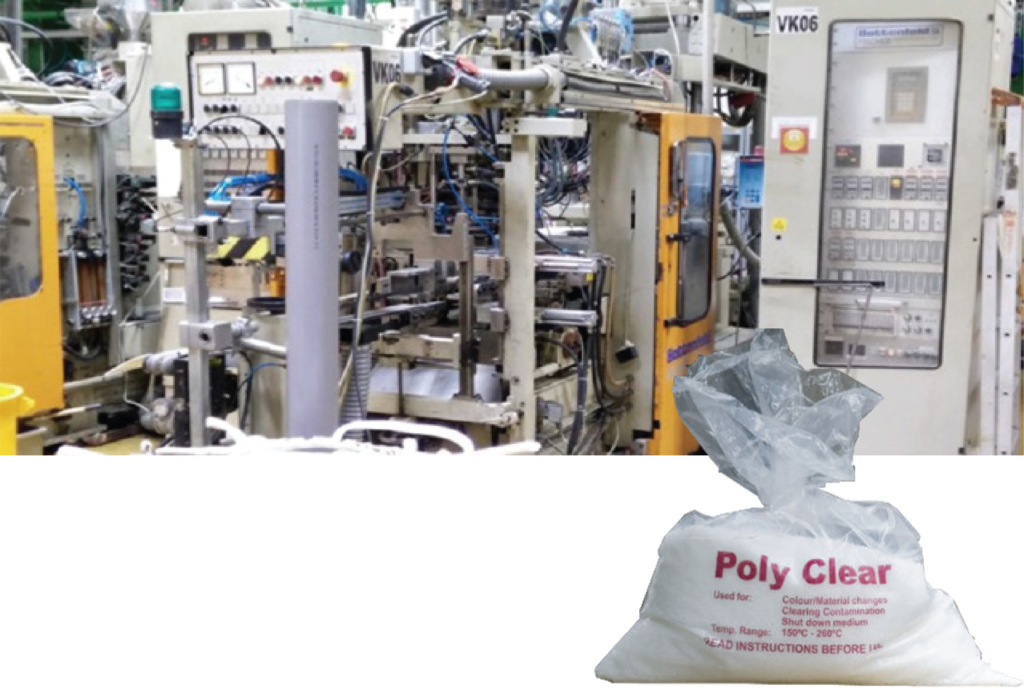 Black HDPE White HDPE purge process