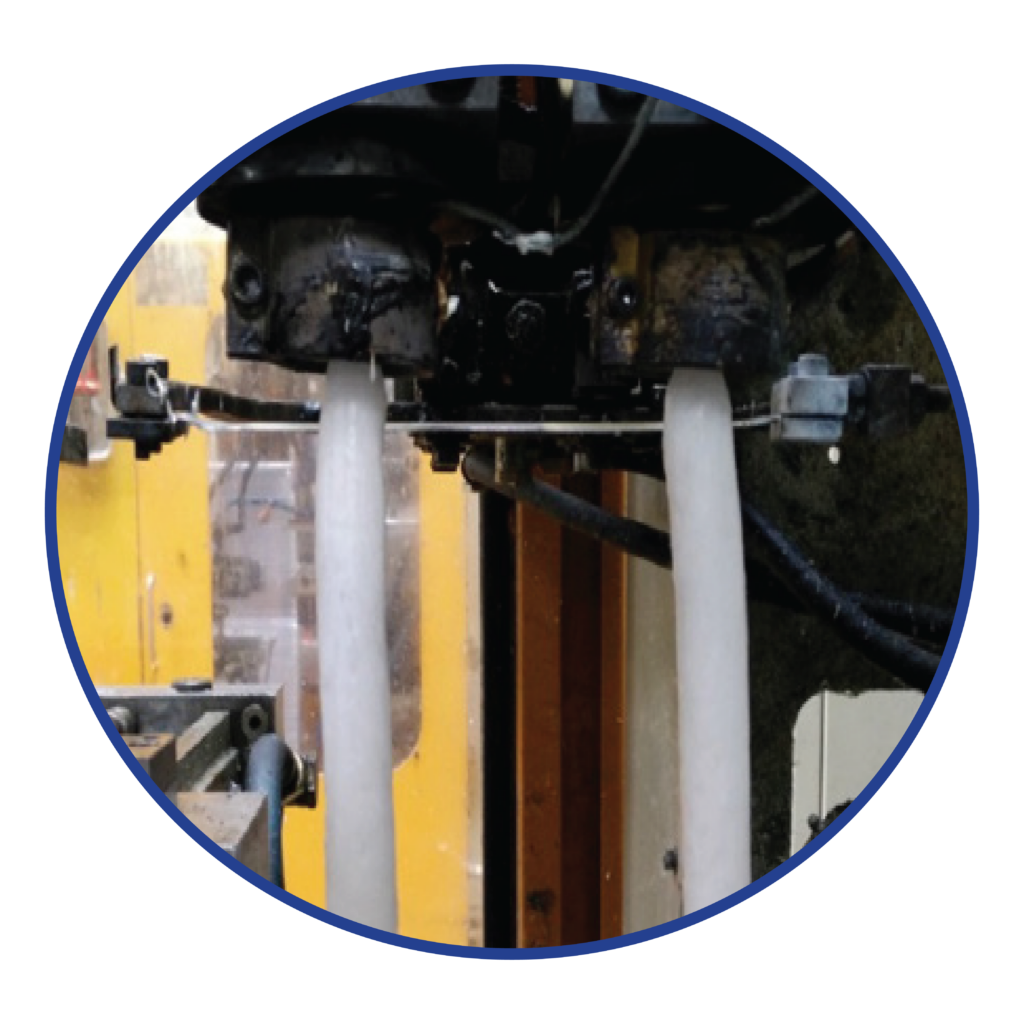 Black HDPE White HDPE purge process