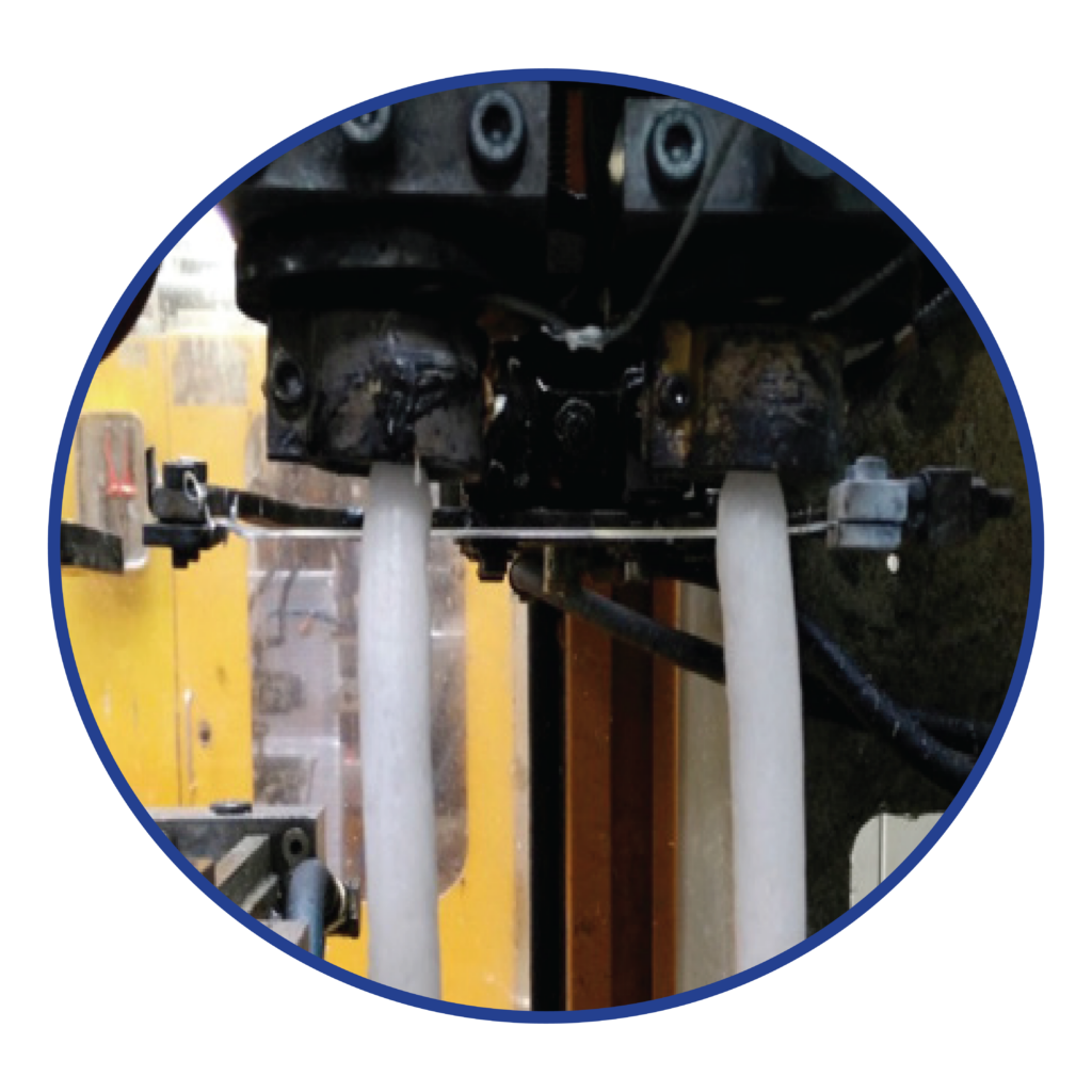 Black HDPE White HDPE purge process