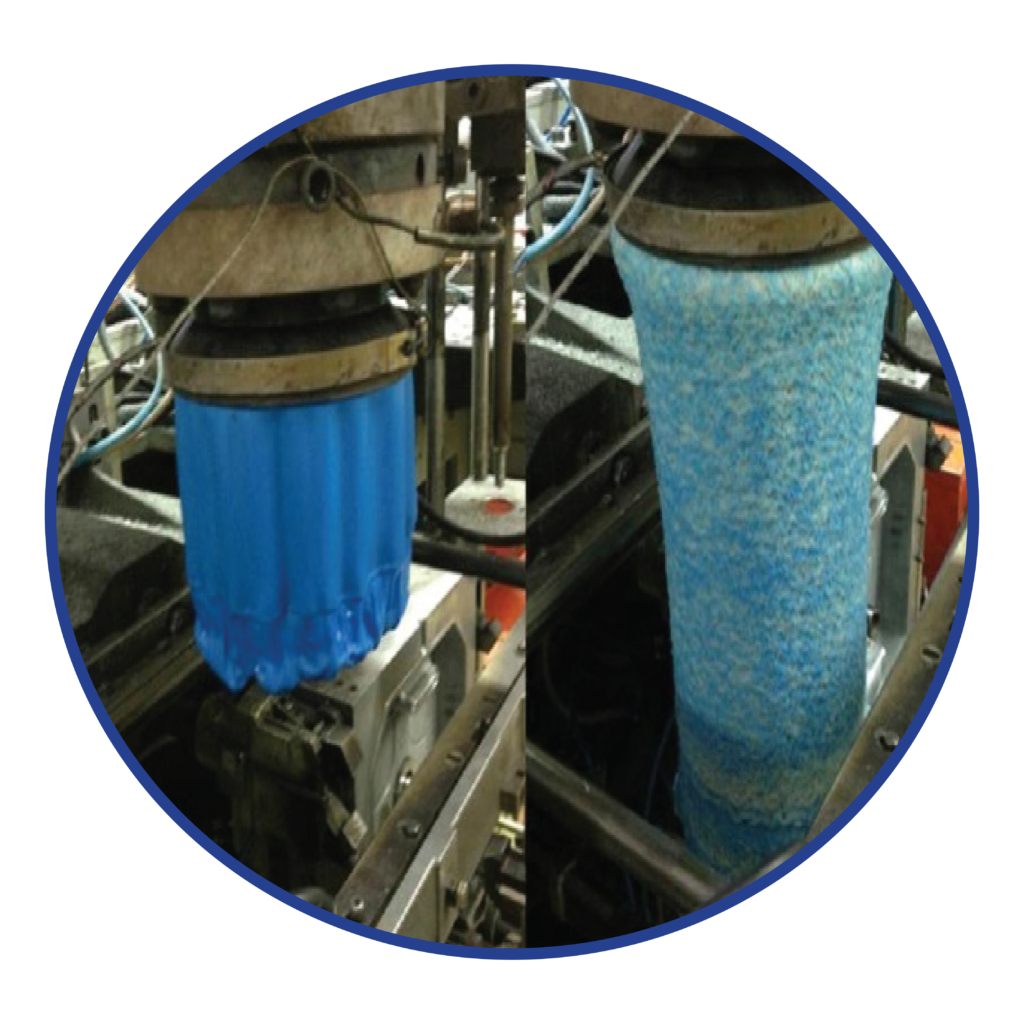 Blue White HDPE purge process