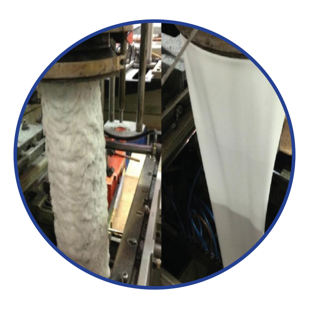 Blue White HDPE purge process