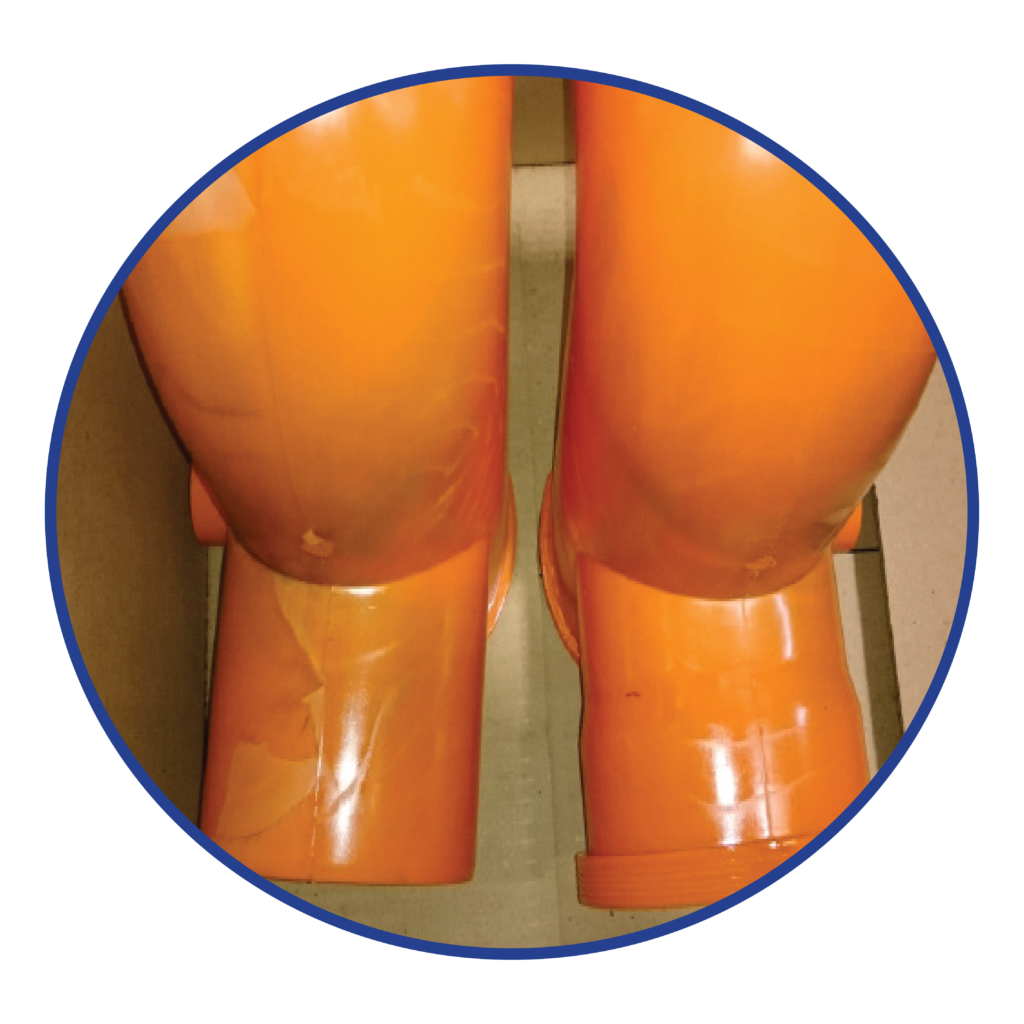 Orange PVC purge process