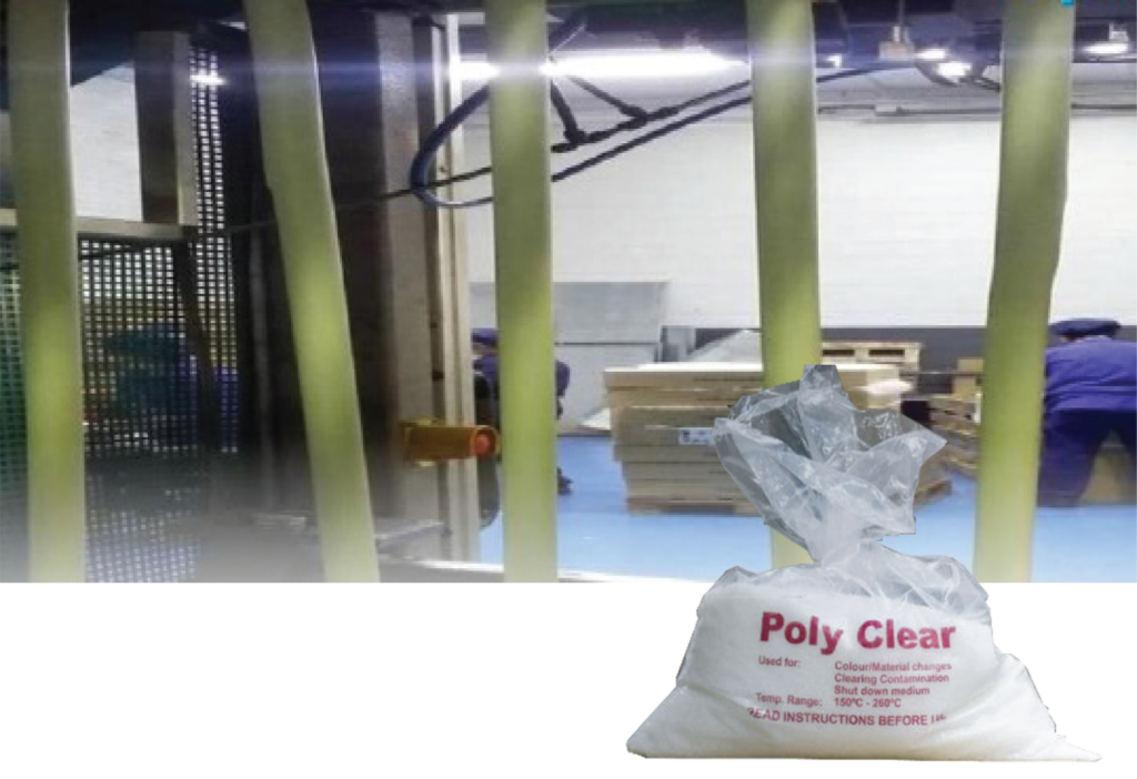 Yellow Natural HDPE purge process