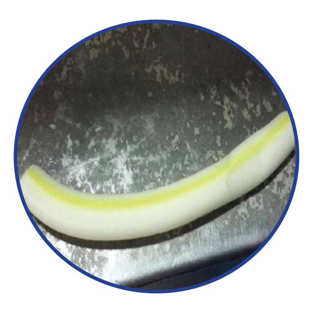 Yellow Natural HDPE purge process