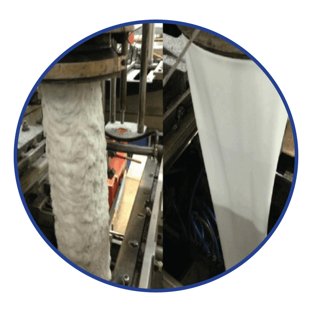 Blue White HDPE purge process