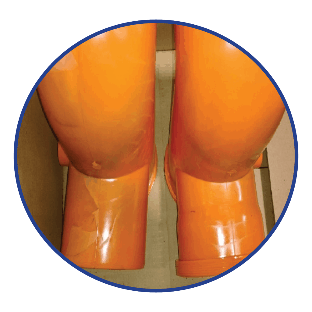 Orange PVC purge process