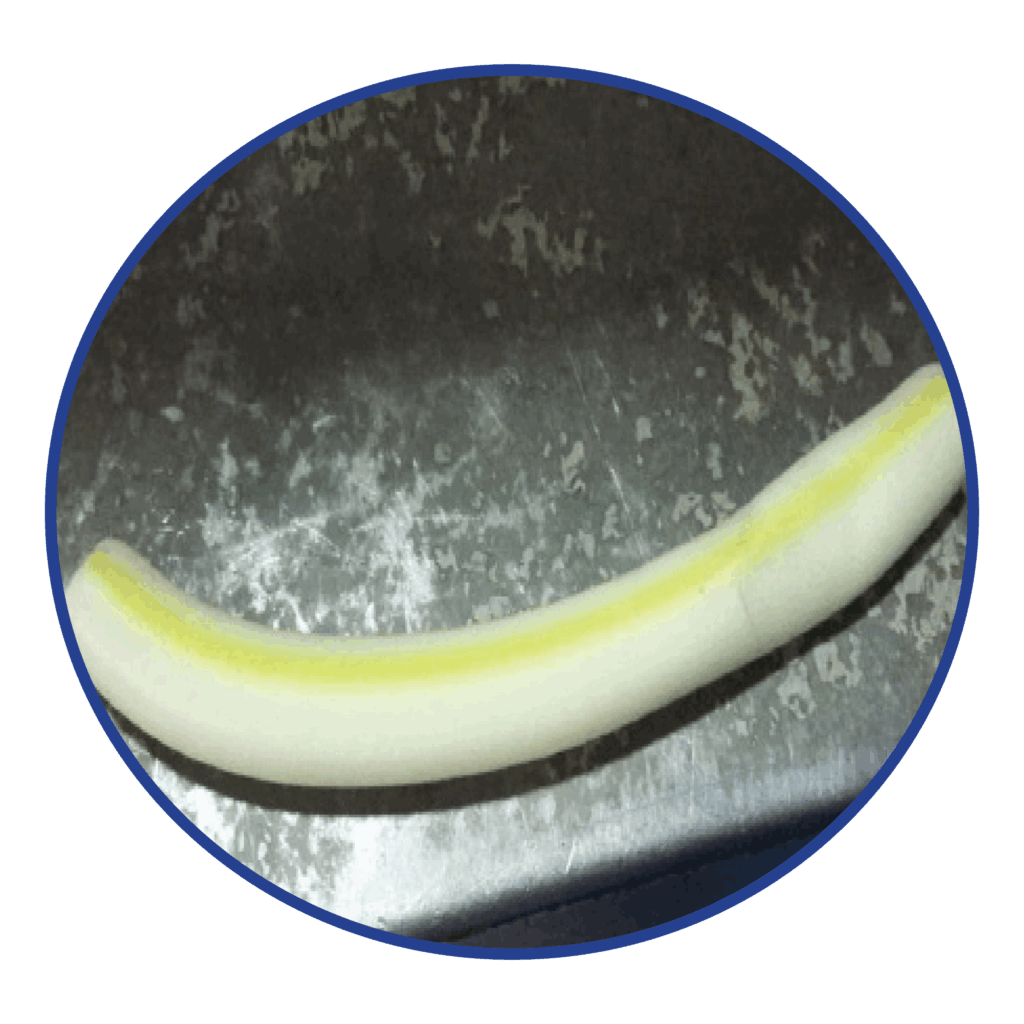 Yellow Natural HDPE purge process